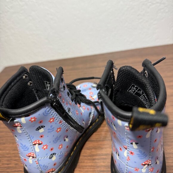 Dr Martens 1460 Toddler Patent Woodland Boots Size 8/EU24 Zen Blue Mushroom Zip - Picture 7 of 11